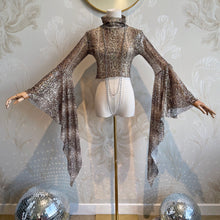 Load image into Gallery viewer, Take A Walk On The Wild Side (sequin mesh extra long cascade sleeve)