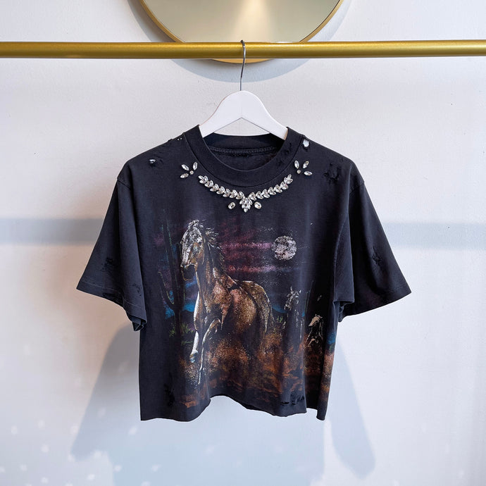 OOAK Wild Horses Upcycled Vintage T-Shirt