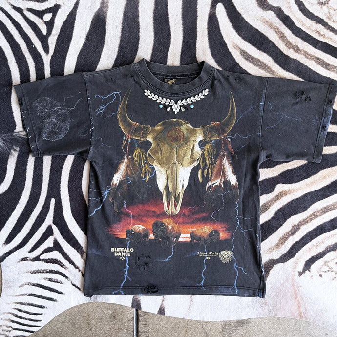OOAK Buffalo Dance Upcycled Vintage T-Shirt