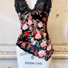 Load image into Gallery viewer, Second Skin Lace Velvet Burnout Camisole