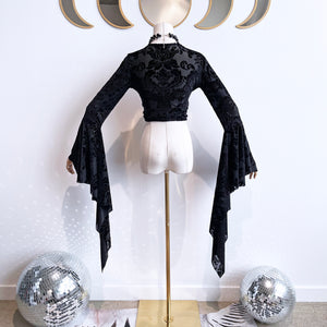 I Put a Spell on You  (Extra Long Cascade Sleeve Tie-Top)
