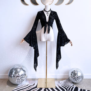 I Put a Spell on You  (Extra Long Cascade Sleeve Tie-Top)