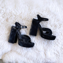 Load image into Gallery viewer, JIL SANDER VELVET PLATFORM SANDALS SZ 7