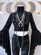 Load image into Gallery viewer, Everybody Scream (Mock Neck Crop Top Extra Long Cascade Sleeve)