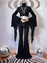 Load image into Gallery viewer, Everybody Scream (Mock Neck Crop Top Extra Long Cascade Sleeve)