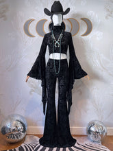 Load image into Gallery viewer, Everybody Scream (Mock Neck Crop Top Extra Long Cascade Sleeve)