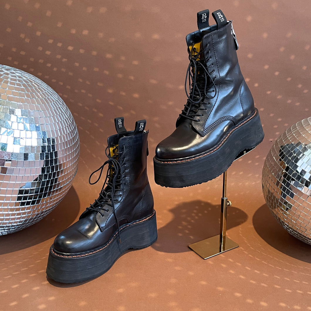 R13 DOUBLE STACK BOOT BLACK SZ 7