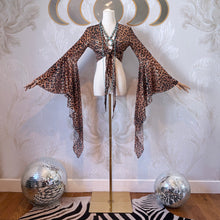 Load image into Gallery viewer, Take A Walk On The Wild Side (sequin mesh extra long cascade sleeve)