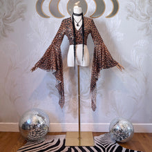 Load image into Gallery viewer, Take A Walk On The Wild Side (sequin mesh extra long cascade sleeve)