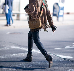 Gucci Lady Web Bag in Brown Suede