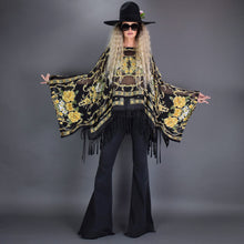 Load image into Gallery viewer, Just let the Lovin&#39; take Ahold (Black Baroque Silk Burnout)