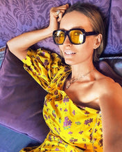 Load image into Gallery viewer, Gucci Oversized Tortoiseshell Yellow Tint Sunglasses