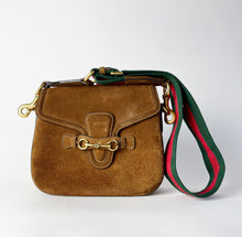 Load image into Gallery viewer, Gucci Lady Web Bag in Brown Suede