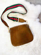 Load image into Gallery viewer, Gucci Lady Web Bag in Brown Suede