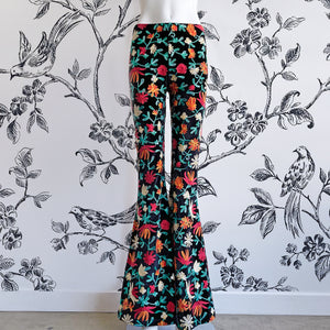 Bohemian Rhapsody (Turq/Orange Embroidered Flares)
