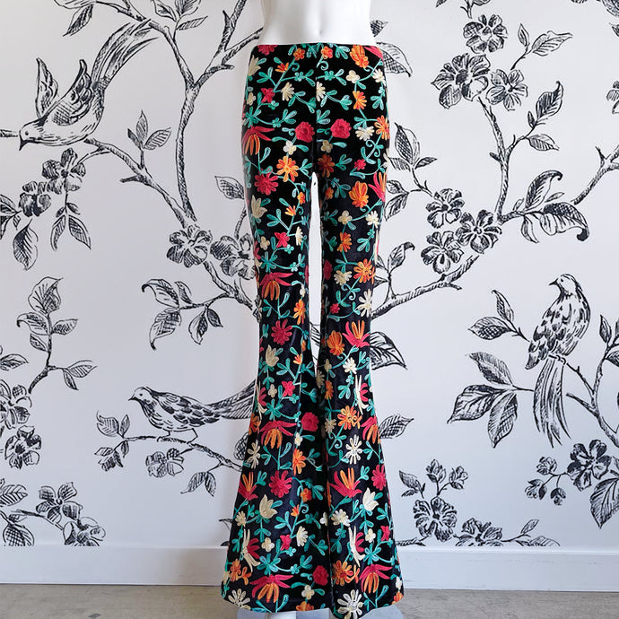 Bohemian Rhapsody (Turq/Orange Embroidered Flares)