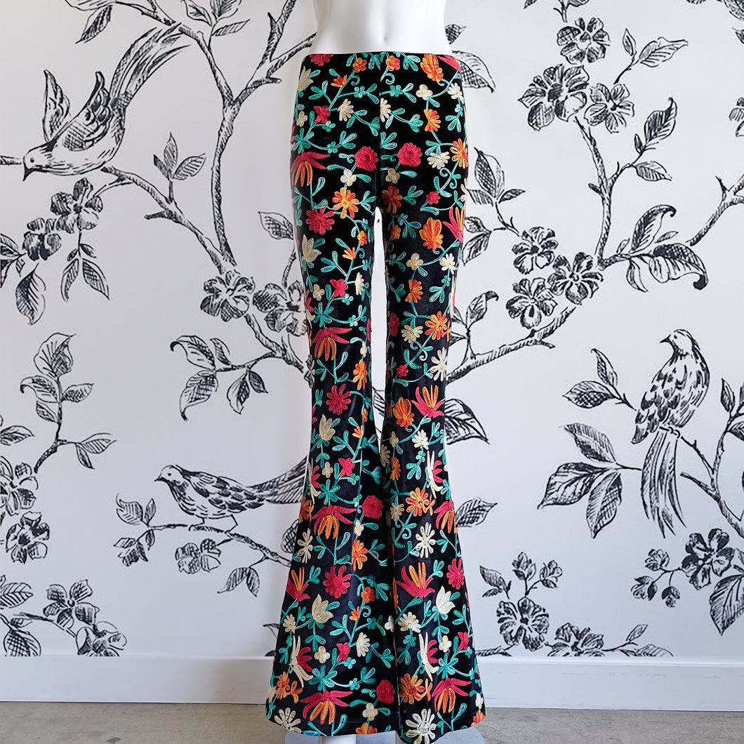 Bohemian Rhapsody (Turq/Orange Embroidered Flares)
