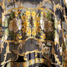 Load image into Gallery viewer, Just let the Lovin&#39; take Ahold (Black Baroque Silk Burnout)