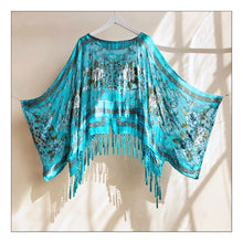 Load image into Gallery viewer, Just let the Lovin&#39; take Ahold (Turquoise Baroque Silk Burnout)