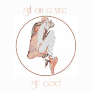 Girl On A Vine Gift Card