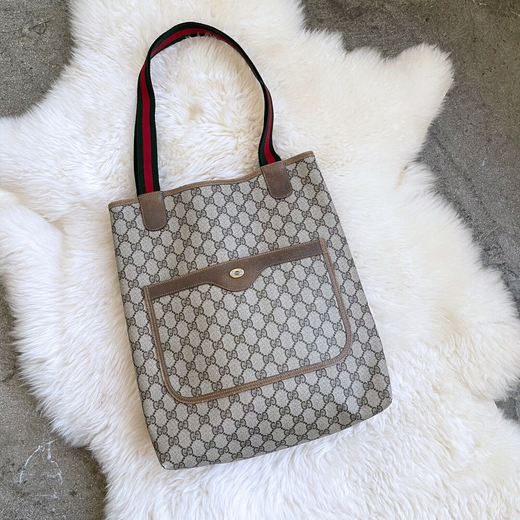 Iconic Vintage Gucci Supreme Shopper Tote Bag