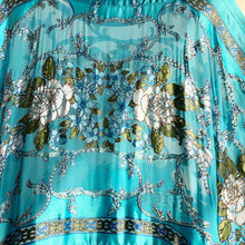 Load image into Gallery viewer, Just let the Lovin&#39; take Ahold (Turquoise Baroque Silk Burnout)